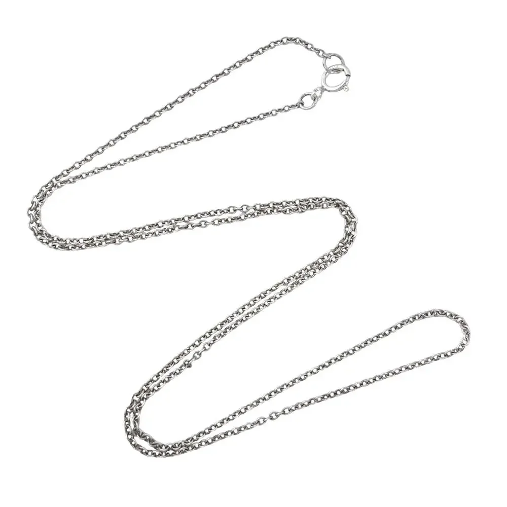 Vintage Sterling Silver 925 Cable Link Chain Necklace 18